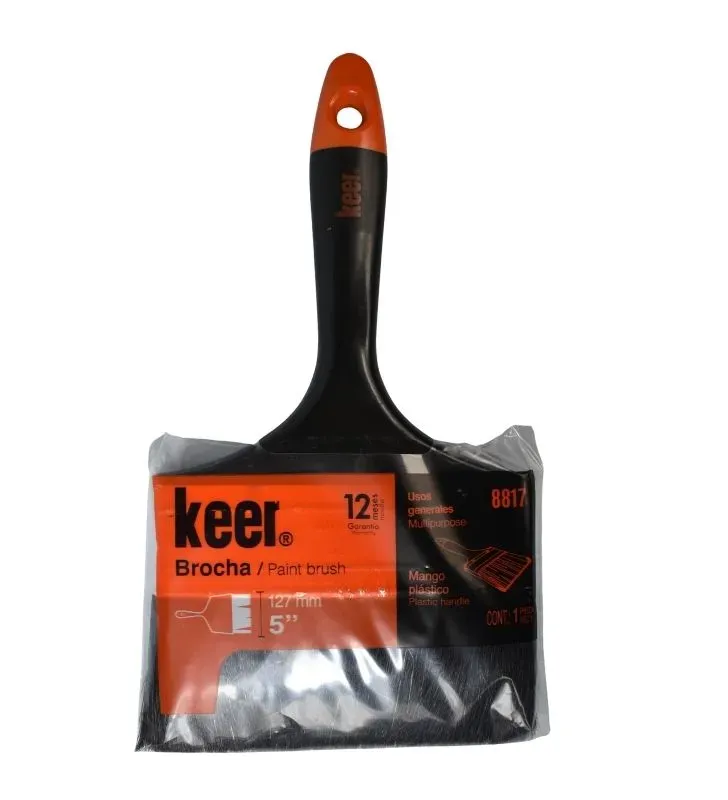 Brocha Keer 8817 – 5" con Mango de Plástico y Cerdas Sintéticas