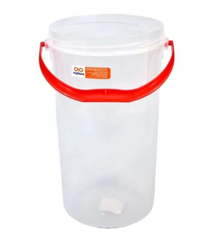 Bote Rosca Graduado Jumbo con Asa Arplasa – 2.8 L Transparente