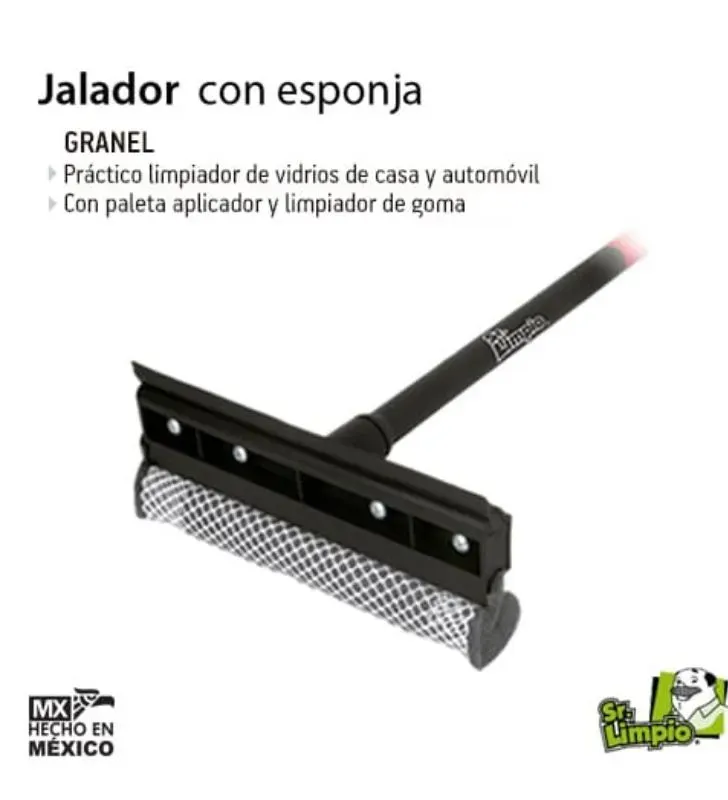 Jalador con Esponja Limpia Parabrisas Sr. Limpio 800301 – 20 cm
