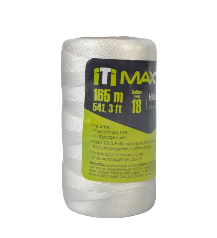 Hilo para Albañil 165 m Calibre 18 Aksi / Maxtool – Resistente y Durable