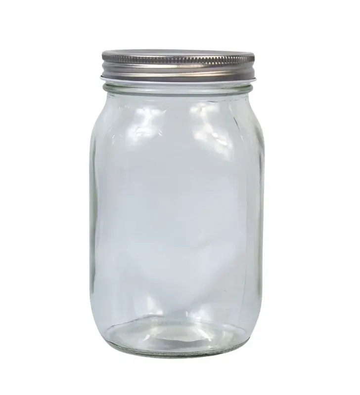 Frasco cilíndrico de vidrio BH HG192C32 – 1L transparente