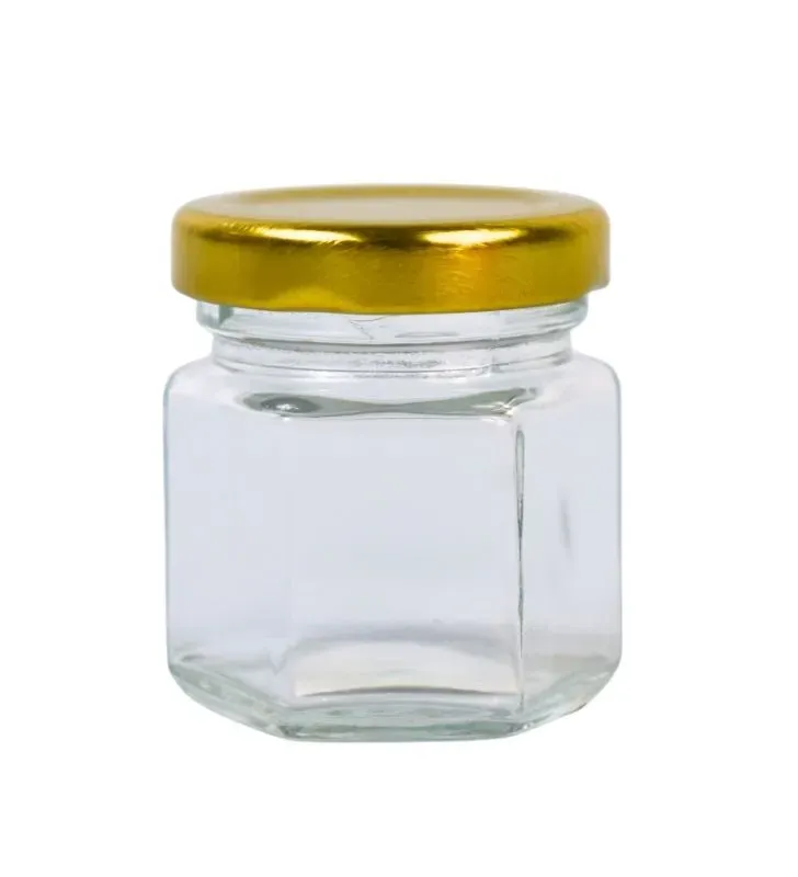 Frasco Hexagonal BH CR1C40 – 45 ml con Tapa Dorada