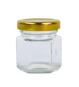 Frasco Hexagonal BH CR1C40 – 45 ml con Tapa Dorada