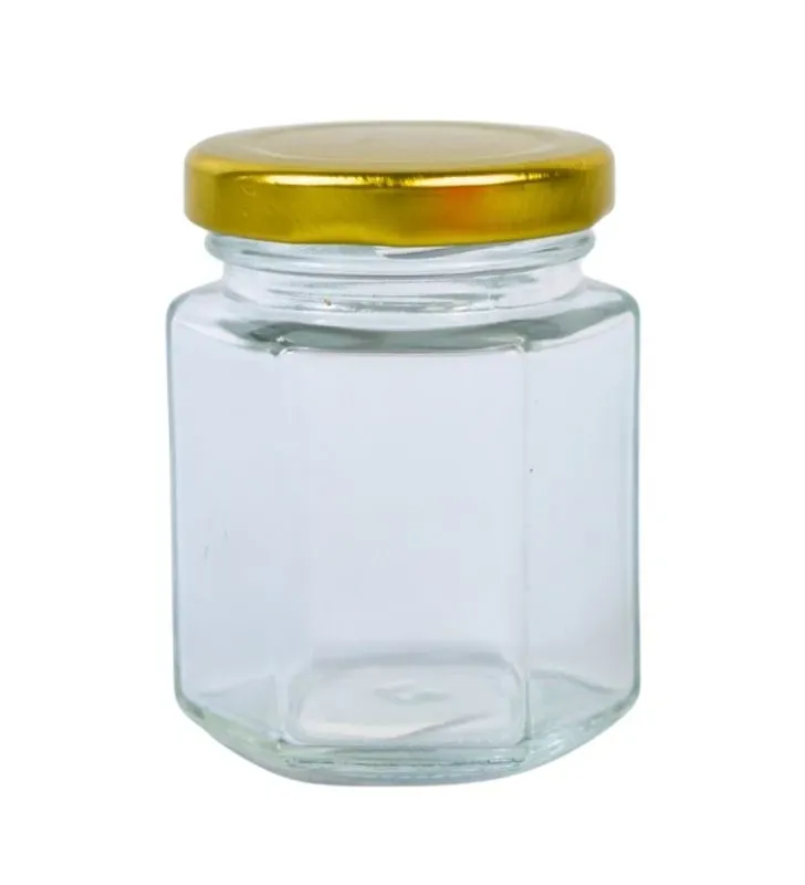 Frasco de vidrio BH Cristalería CR3C40 – 85 ml con tapa dorada