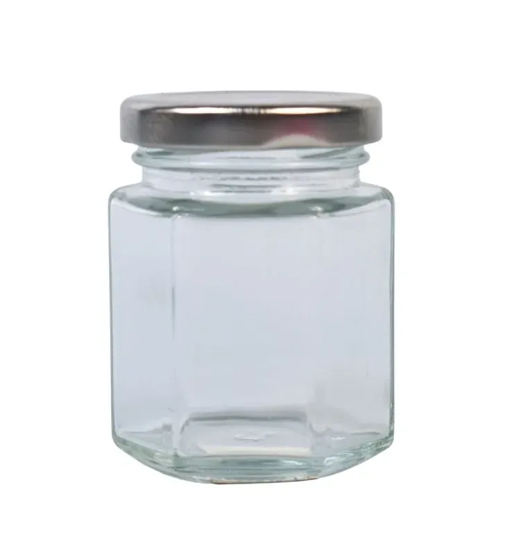 Frasco de vidrio BH Cristalería CR3C5 – 85 ml con tapa plateada