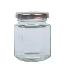Frasco de vidrio BH Cristalería CR3C5 – 85 ml con tapa plateada