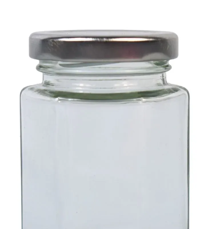 Frasco de vidrio BH Cristalería CR4C5 – 100 ml con tapa plateada