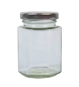 Frasco de vidrio BH Cristalería CR4C5 – 100 ml con tapa plateada
