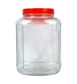 Frasco Cuadrado BH ES005-6 – Vidrio 6 L / Tapa Roja