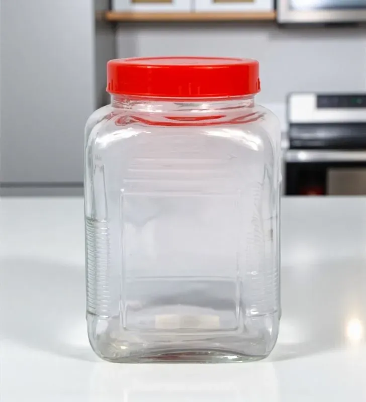 Frasco Cuadrado BH ES005-1.9 – 1.9 L Vidrio Transparente