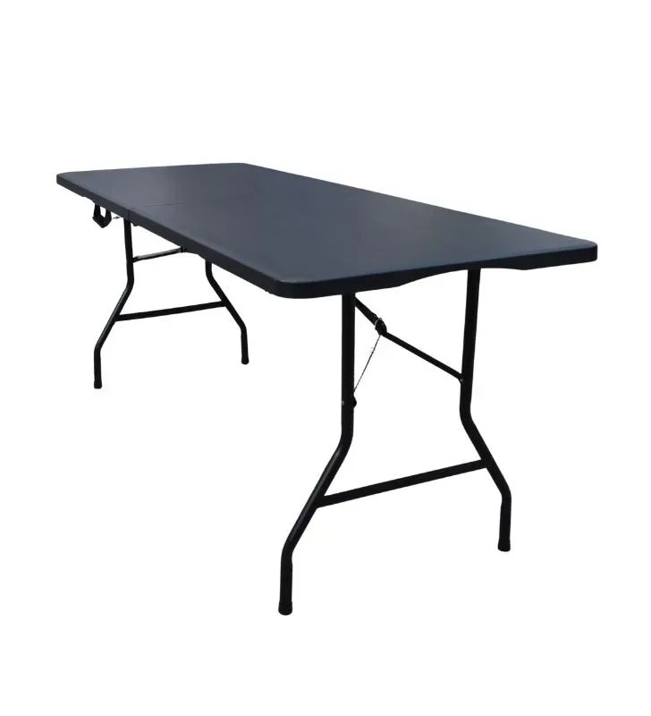 Mesa Plegable 1.8 m Negra – BH Cristalería y Regalos (HG40C1)