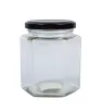 Frasco de Vidrio 380 ml con Tapa Negra Transparente – BH Cristalería y Regalos