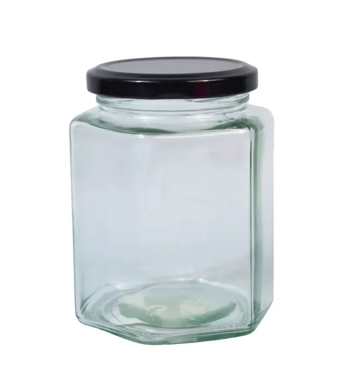 Frasco de Vidrio 500 ml con Tapa Negra – Almacenamiento Elegante