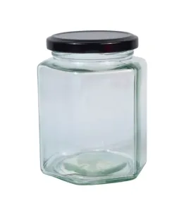Frasco de Vidrio 500 ml con Tapa Negra – Almacenamiento Elegante