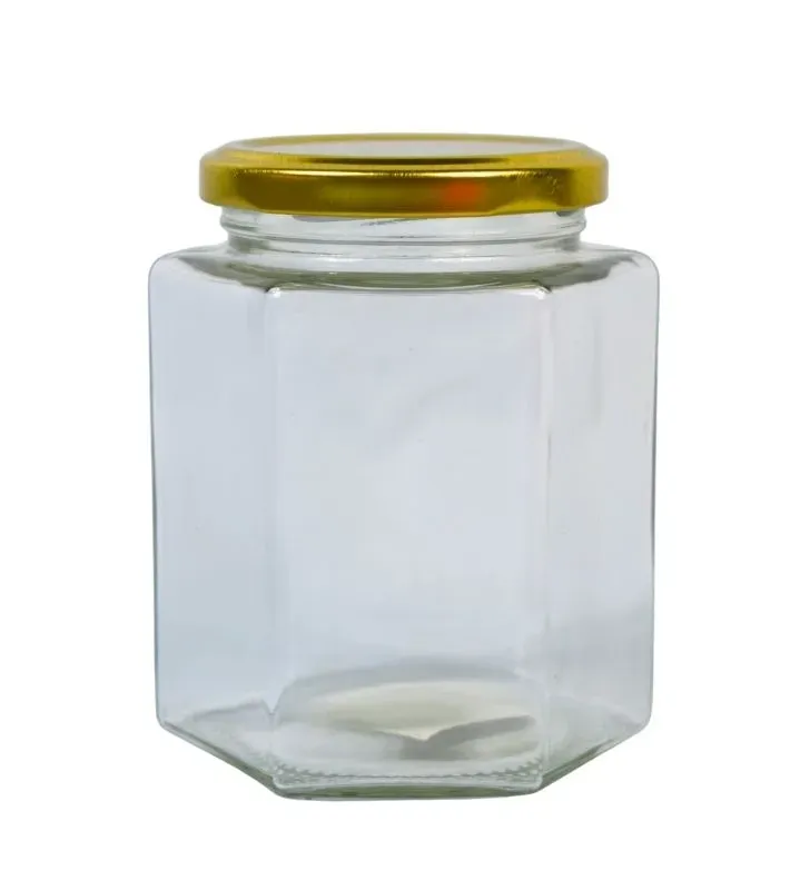 Frasco de Vidrio 500 ml con Tapa Dorada – BH Cristalería y Regalos