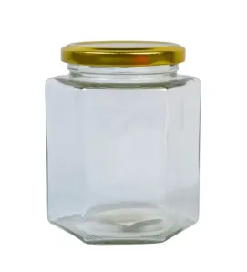 Frasco de Vidrio 500 ml con Tapa Dorada – BH Cristalería y Regalos