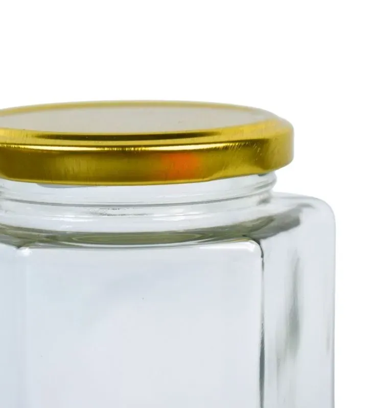 Frasco de Vidrio 500 ml con Tapa Dorada – BH Cristalería y Regalos