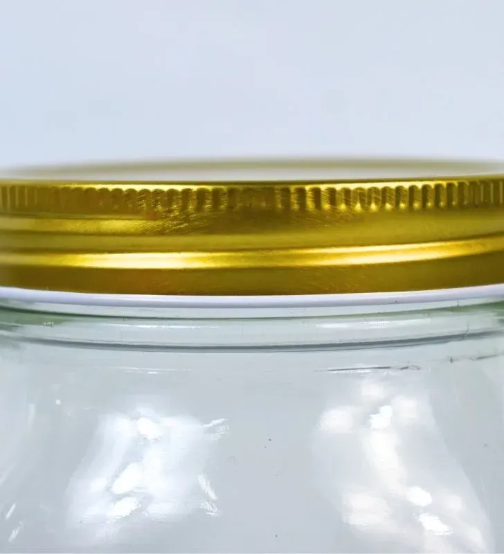 Frasco de Vidrio 1000 ml con Tapa Dorada – BH Cristalería y Regalos