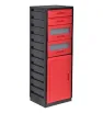 Mueble Organizador ADIGE 14 Italhome – Negro, 4 cajones + puerta