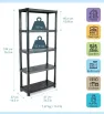 Rack Pesado 5 Niveles Italhome – Estante Negro Multiuso
