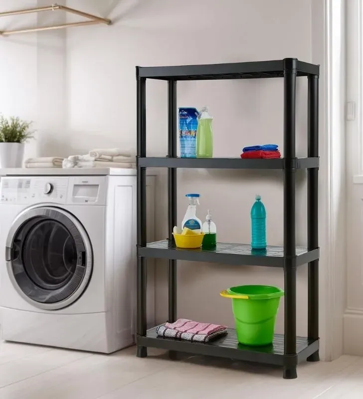 Rack de almacenaje pesado italhome 4 niveles negro