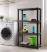 Rack de almacenaje pesado italhome 4 niveles negro
