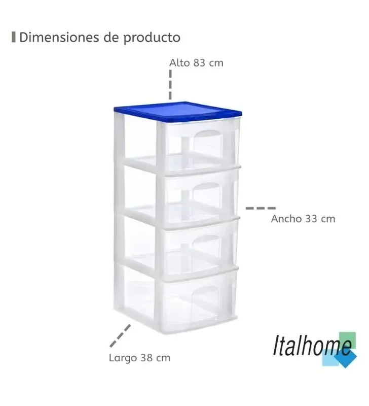 Cajonera Italhome FOX4 – 4 cajones plásticos