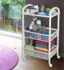 Carrito de almacenamiento Flap 3 Italhome – Carrito organizador de 3 niveles con ruedas