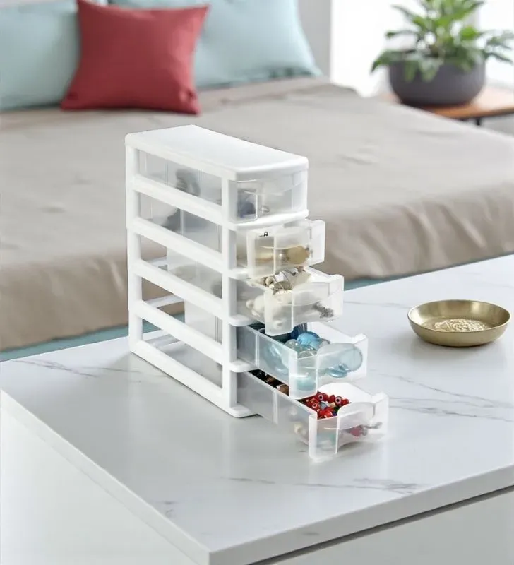 Mini Organizador 8105BL Italhome – 5 cajones con divisores