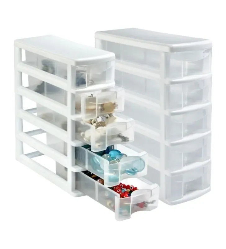 Mini Organizador 8105BL Italhome – 5 cajones con divisores