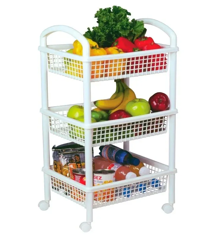 Carrito Blob 3 Italhome – 3 cestas con ruedas, organizador práctico