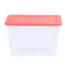 Caja Livenza Italhome 68 L – Tapa salmón, cuerpo transparente