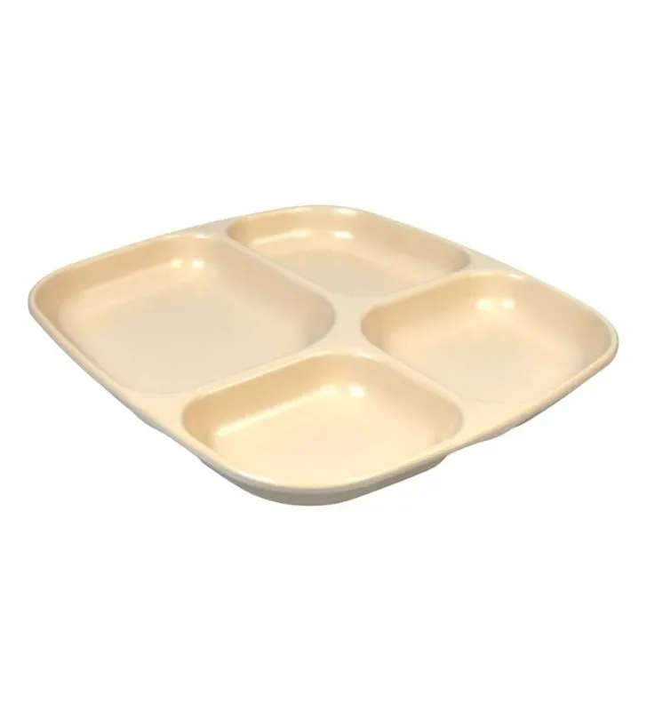Plato Cuadrado Tavola TAV9811 – 4 Divisiones Beige