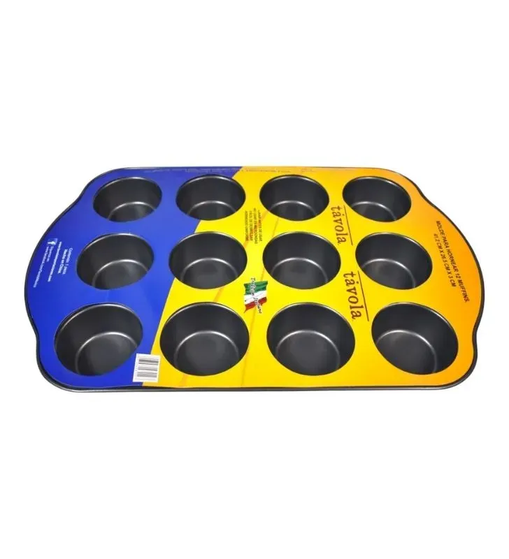 Molde para Hornear 12 Muffins Tavola 77152 – 41.2 x 26.5 cm