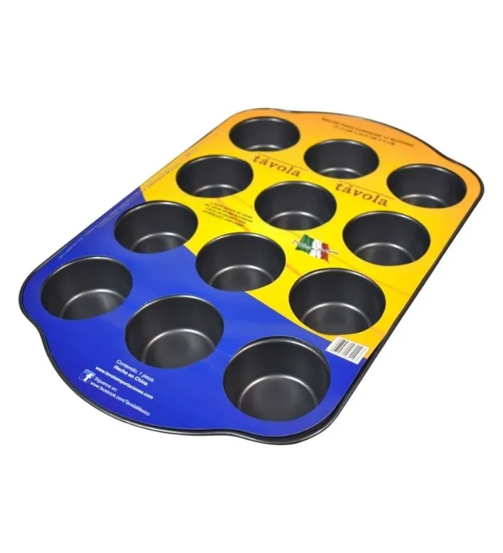 Molde para Hornear 12 Muffins Tavola 77152 – 41.2 x 26.5 cm