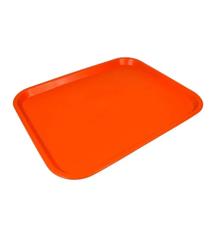 Charola Naranja de Plástico 35 x 45 cm Tavola 79466 – Duradera y Apilable