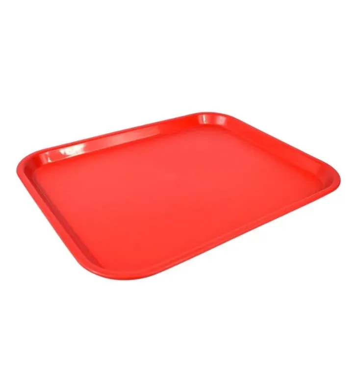 Charola Roja de Plástico 35 x 45 cm Tavola 79467 – Duradera y Apilable