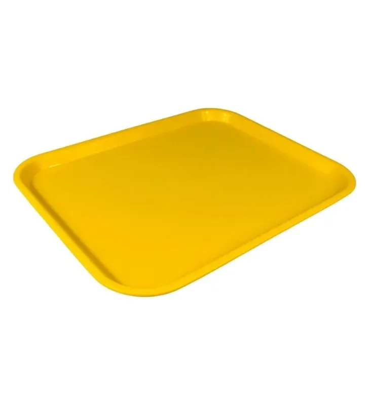 Charola Amarilla de Plástico 35 x 45 cm Tavola 79469 – Duradera y Apilable