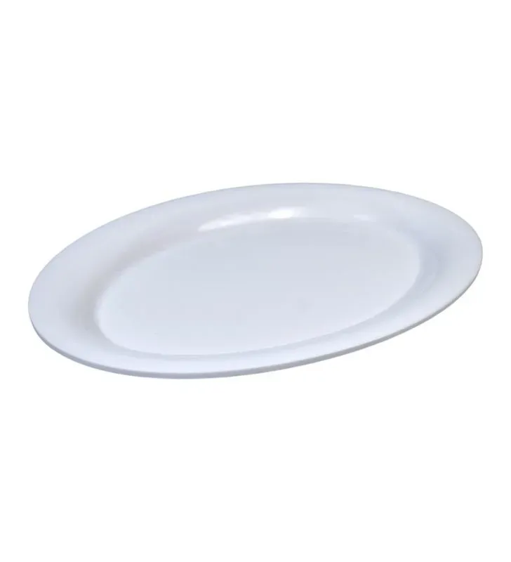 Plato Ovalado 12" Melamina Blanca Tavola 80750 – Resistente y Elegante