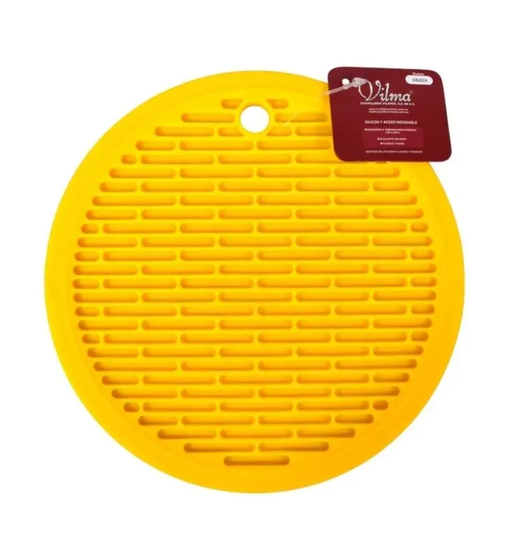 GB2024C Tapete Redondo Silicón Amarillo – Vilma | Versatilidad en tu cocina y mesa