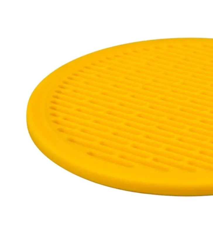 GB2024C Tapete Redondo Silicón Amarillo – Vilma | Versatilidad en tu cocina y mesa