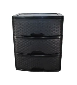 Cajonera Rattan Grande 3 Niveles – Plastymet | Organización eficiente y elegante