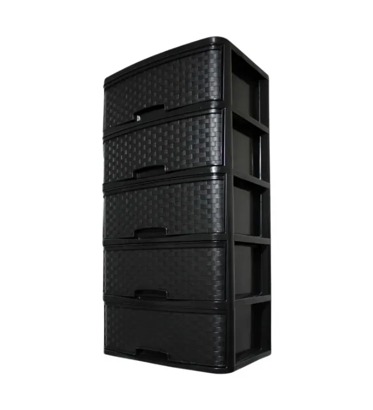 Cajonera Rattan Jumbo 4 Niveles – Plastymet | Organización eficiente y elegante