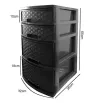 Cajonera Rattan Mixta 4 Niveles – Plastymet | Organización eficiente y elegante