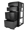 Cajonera Rattan Mixta 4 Niveles – Plastymet | Organización eficiente y elegante