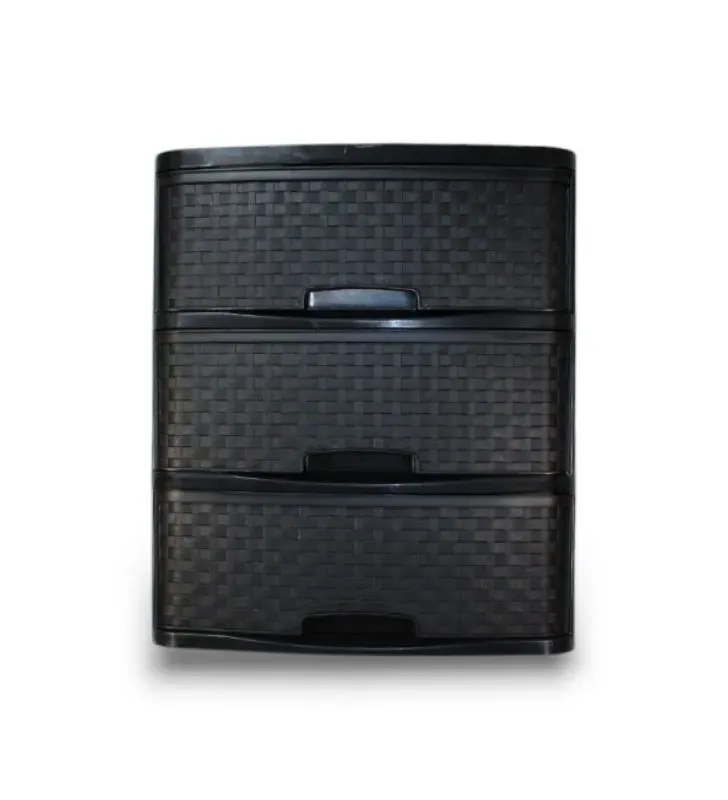 Cajonera Rattan Jumbo 3 Niveles – Plastymet | Organización eficiente y elegante