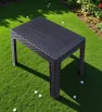 Coffee Table Rattan Negra PlastyMet – Mesa Baja Moderna