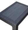 Coffee Table Rattan Negra PlastyMet – Mesa Baja Moderna