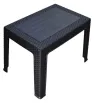 Coffee Table Rattan Negra PlastyMet – Mesa Baja Moderna