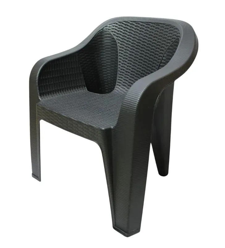 Sillón XL Rattan Negro PlastyMet – Confort y Estilo